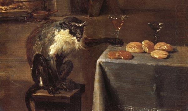 David Teniers Details of Monkeys in a Tavern china oil painting image
